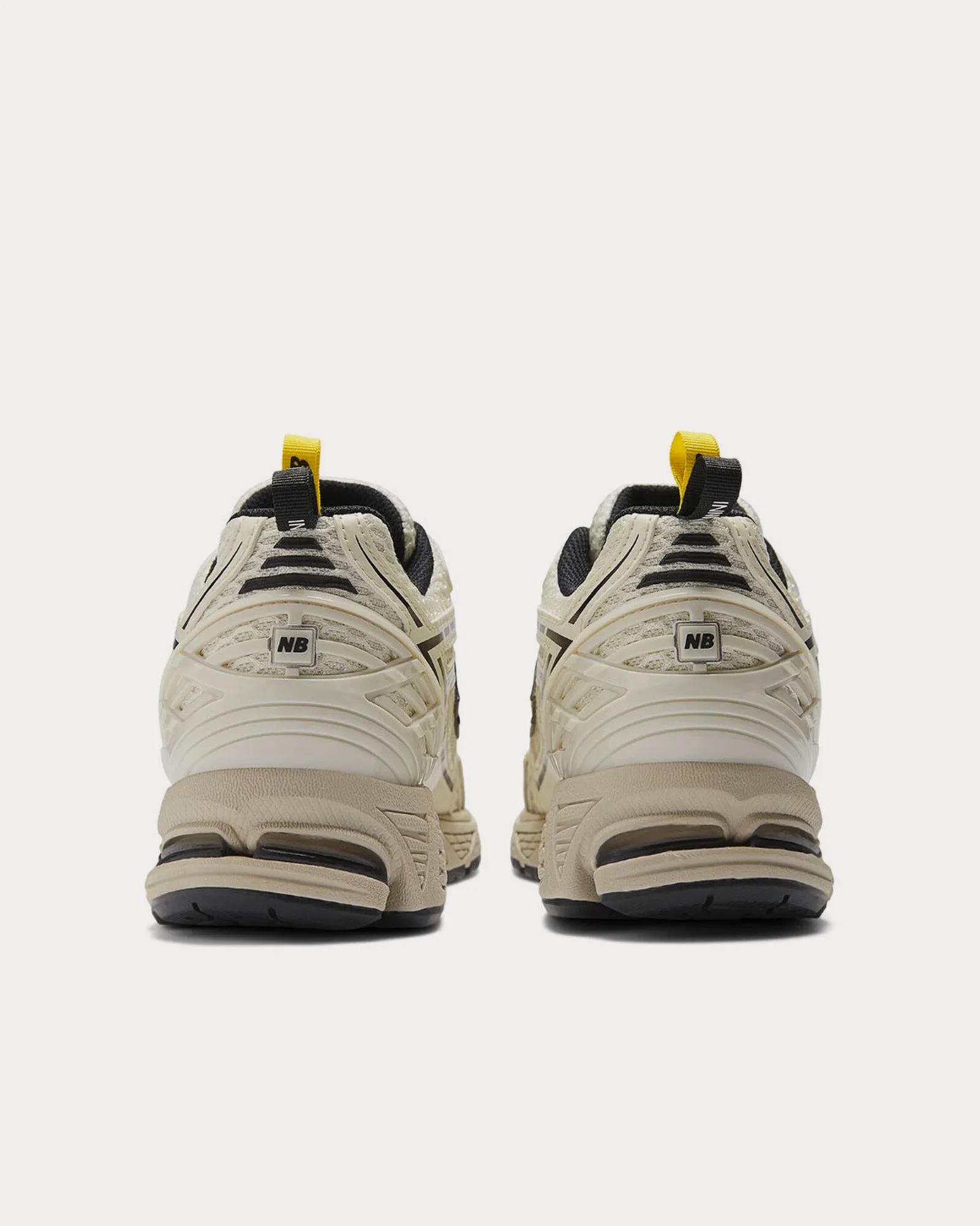 1906R Egret / Black / Blazing Yellow Low Top Sneakers