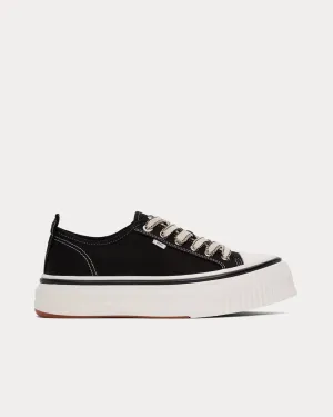 1980 Canvas Black / White Low Top Sneakers