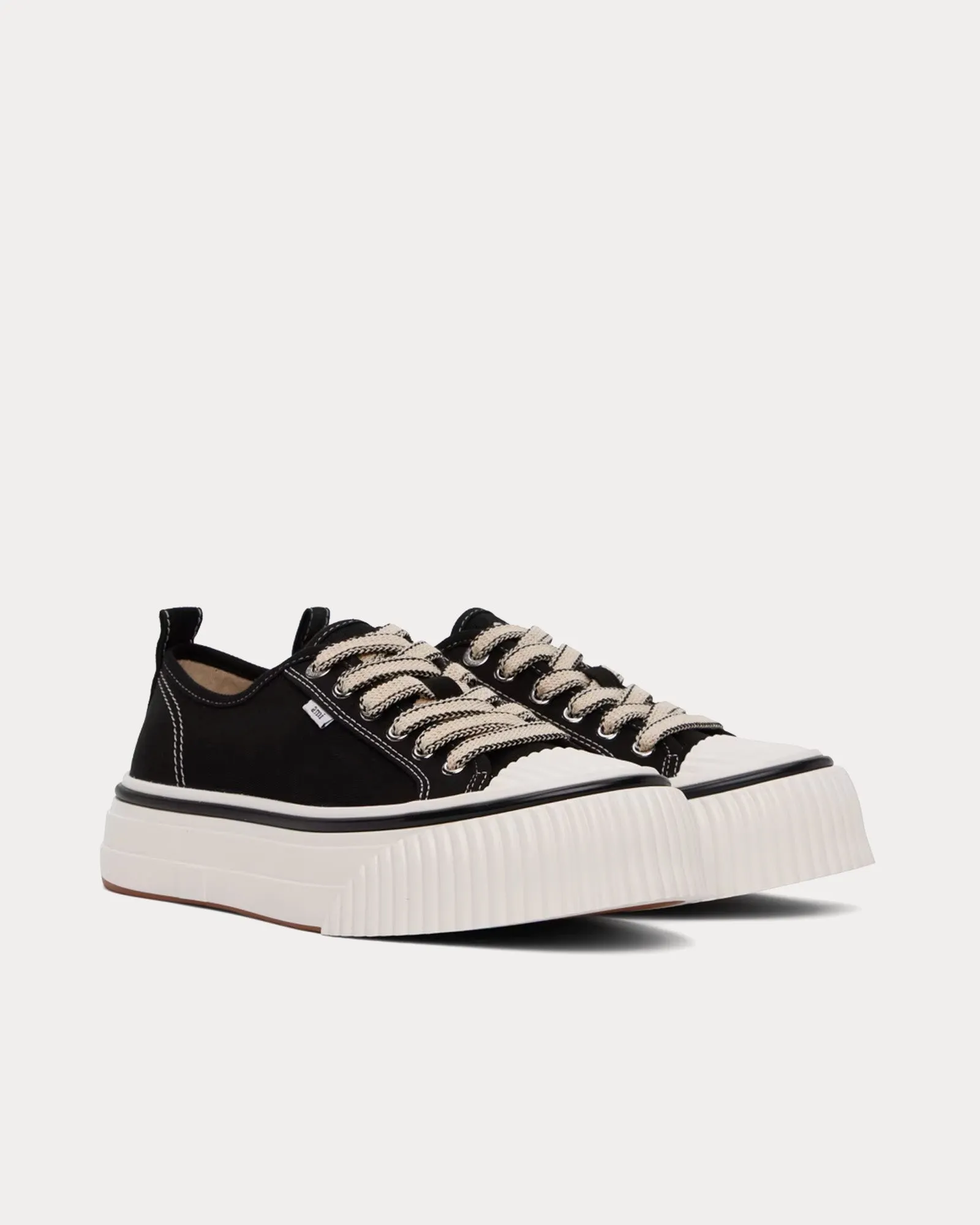 1980 Canvas Black / White Low Top Sneakers