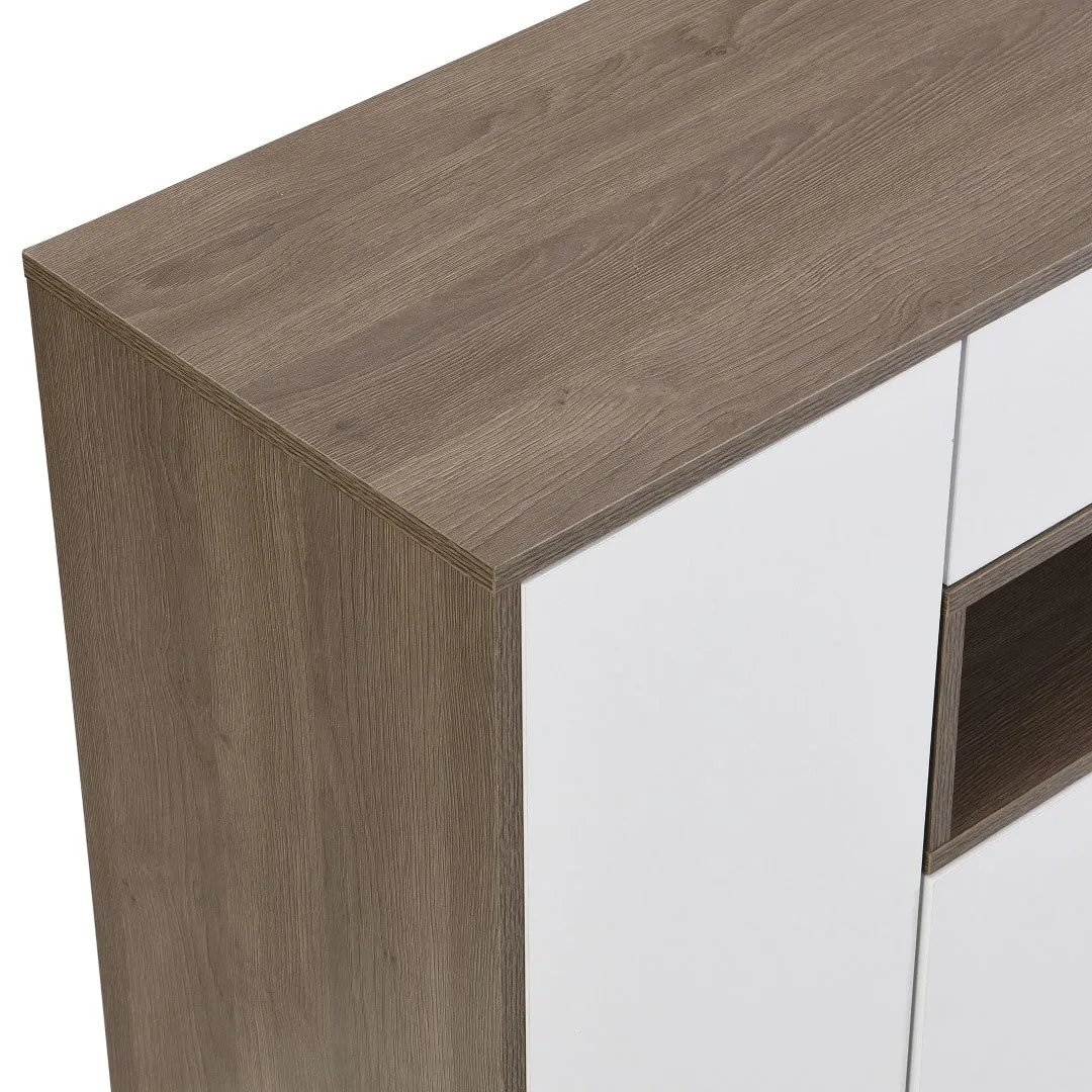 2-In-1 Shoe Storage Bench & Cabinets, Multi-Functional Rack With Padded Seat, Adjustable Shelves, White