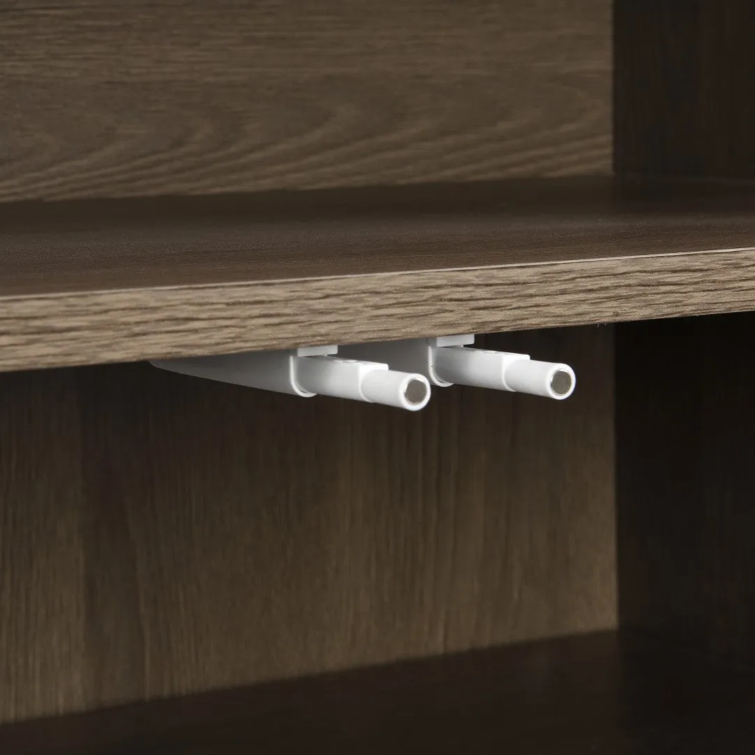 2-In-1 Shoe Storage Bench & Cabinets, Multi-Functional Rack With Padded Seat, Adjustable Shelves, White