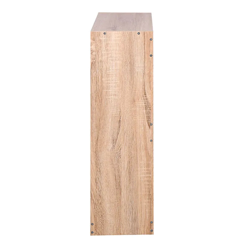 24" Wooden Freestanding Shoe Storage Cabinet with 2 Flip Doors