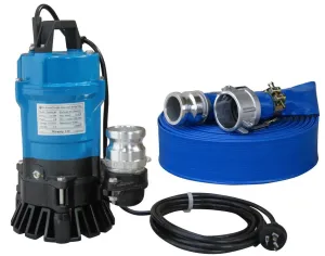2" Reid Drainvac 750 Semi-Vortex Drainage Submersible Pump - No Float Switch   Hose Kit