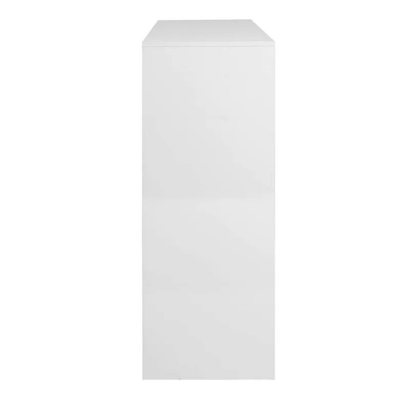 31.5" Modern White Slim Shoe Cabinet with Adjustable Shelf & Top Drawer