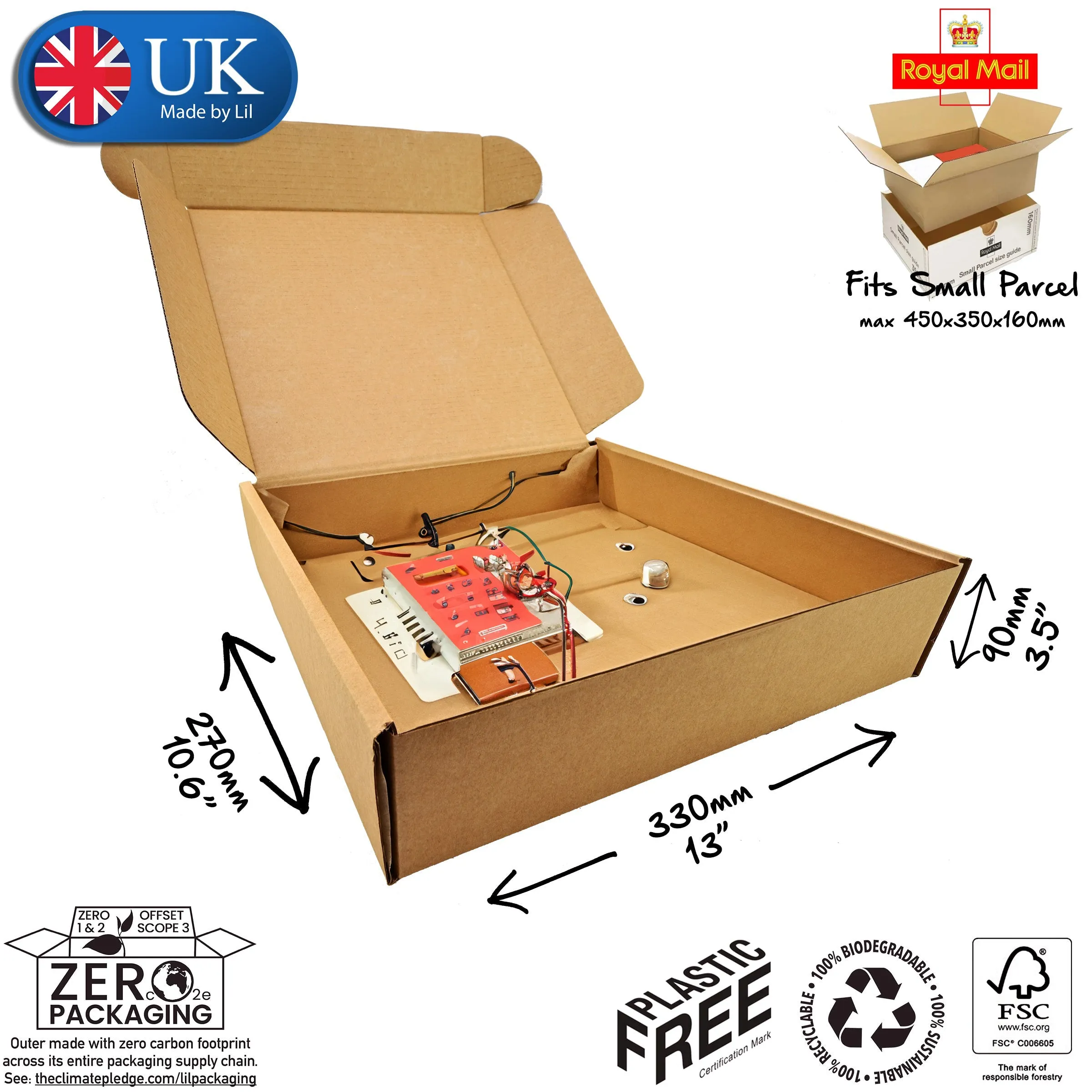 33x27x9cm Cardboard Postal Box