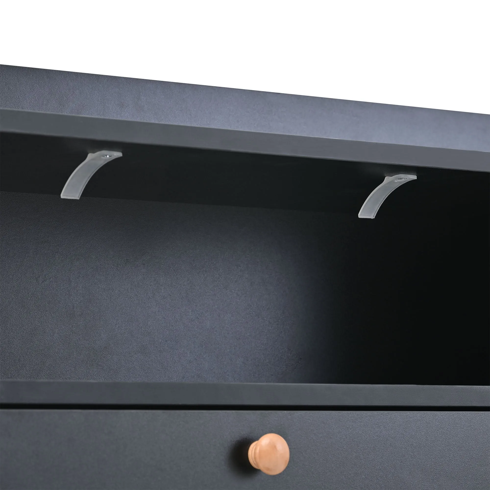 4-Drawer Shoe Cabinet with 2-Tier Storage - Holds 19 Pairs - Modern Entryway Organizer