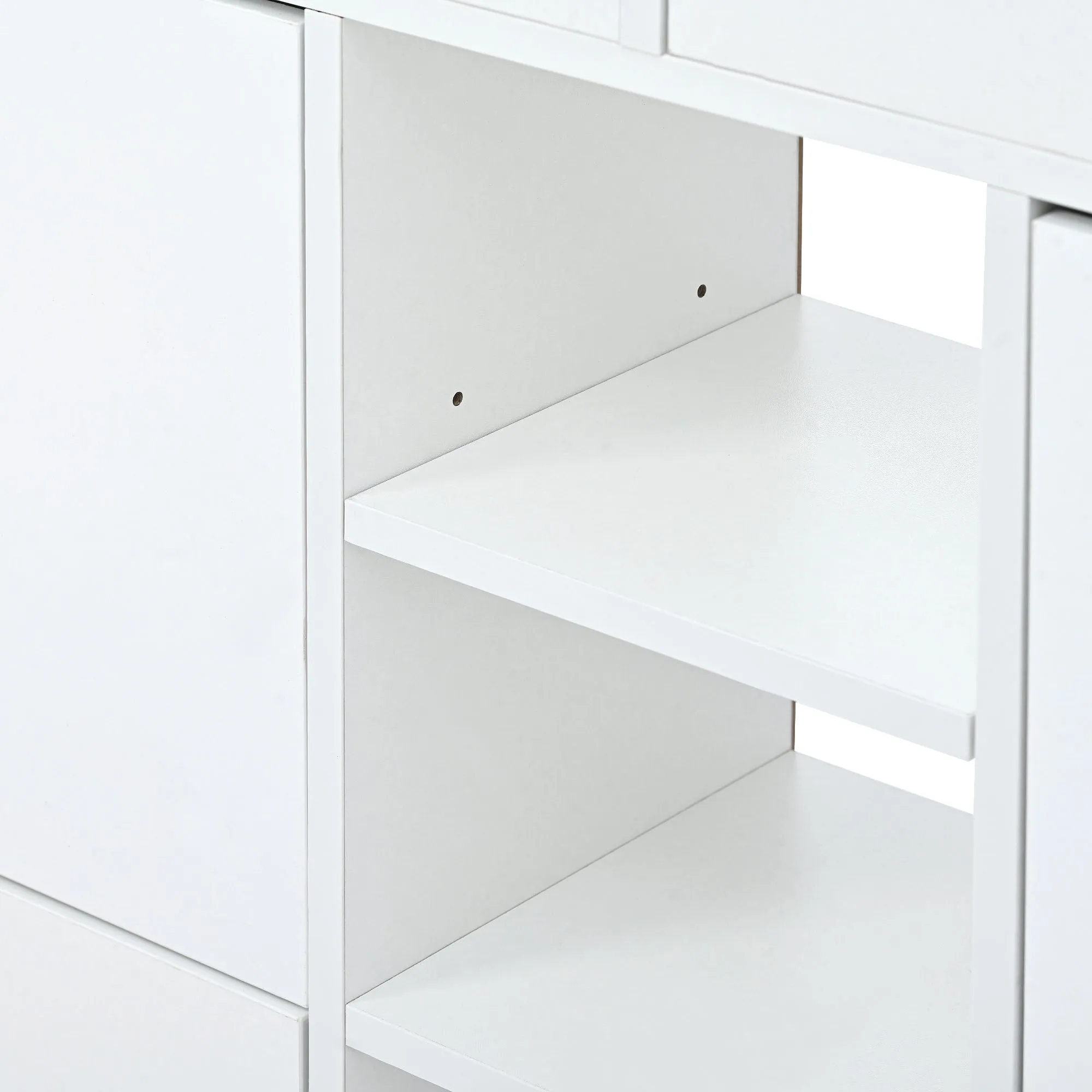 4-Drawer Shoe Cabinet with 2-Tier Storage - Holds 19 Pairs - Modern Entryway Organizer