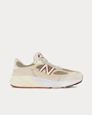 990v6 Beige Low Top Sneakers