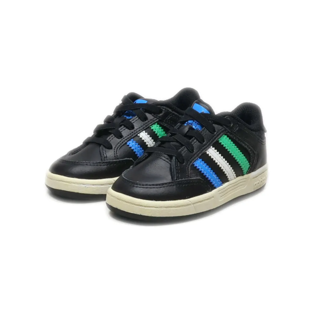 Adidas Varial Low Sport Shoes Leather Black Colour For Kids