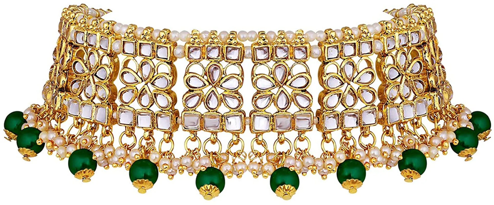 Aheli Elegant Indian Wedding Wear Faux Kundan Studded Choker Necklace with Maang Tikka Set Ethnic Fashion Jewelry for Women