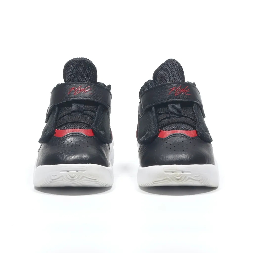 Air Jordan Max Aura 4 Sport Shoes Leather Black Color For Kids
