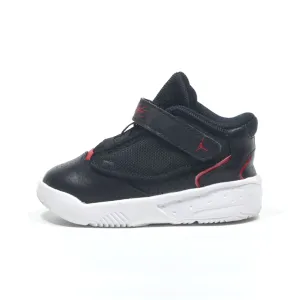 Air Jordan Max Aura 4 Sport Shoes Leather Black Color For Kids