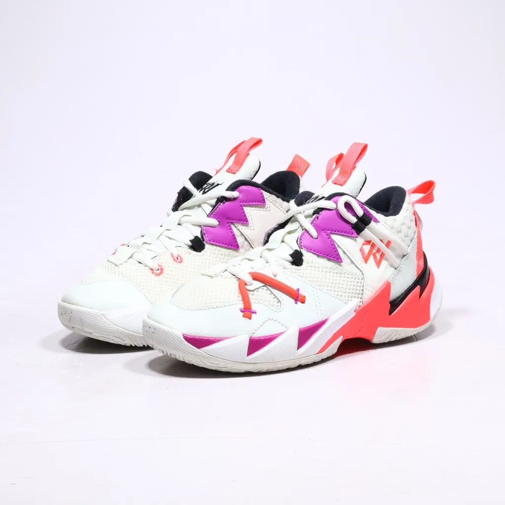 Air Jordan Why Not Zero.3 Sport Shoes Fabric White Color For Kids