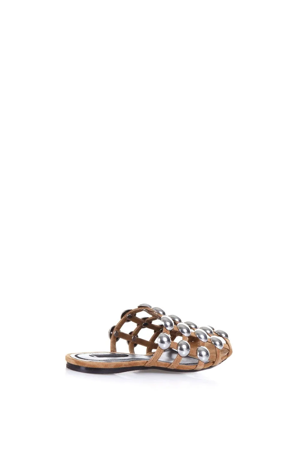 Alexander Wang Studded Suede & Leather Mules