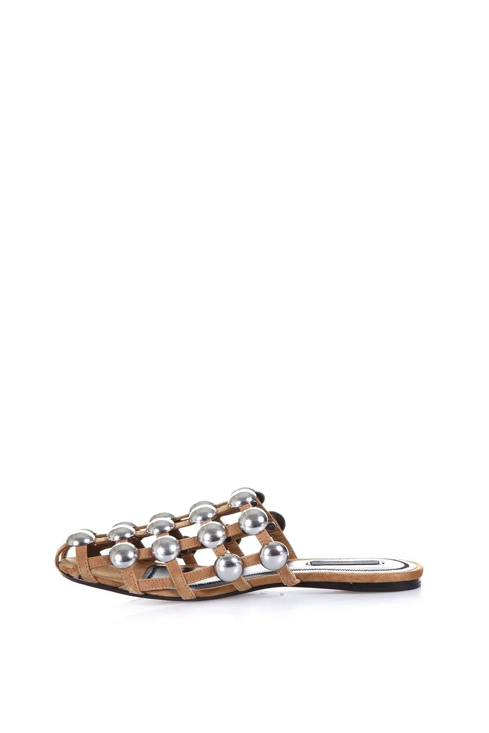 Alexander Wang Studded Suede & Leather Mules