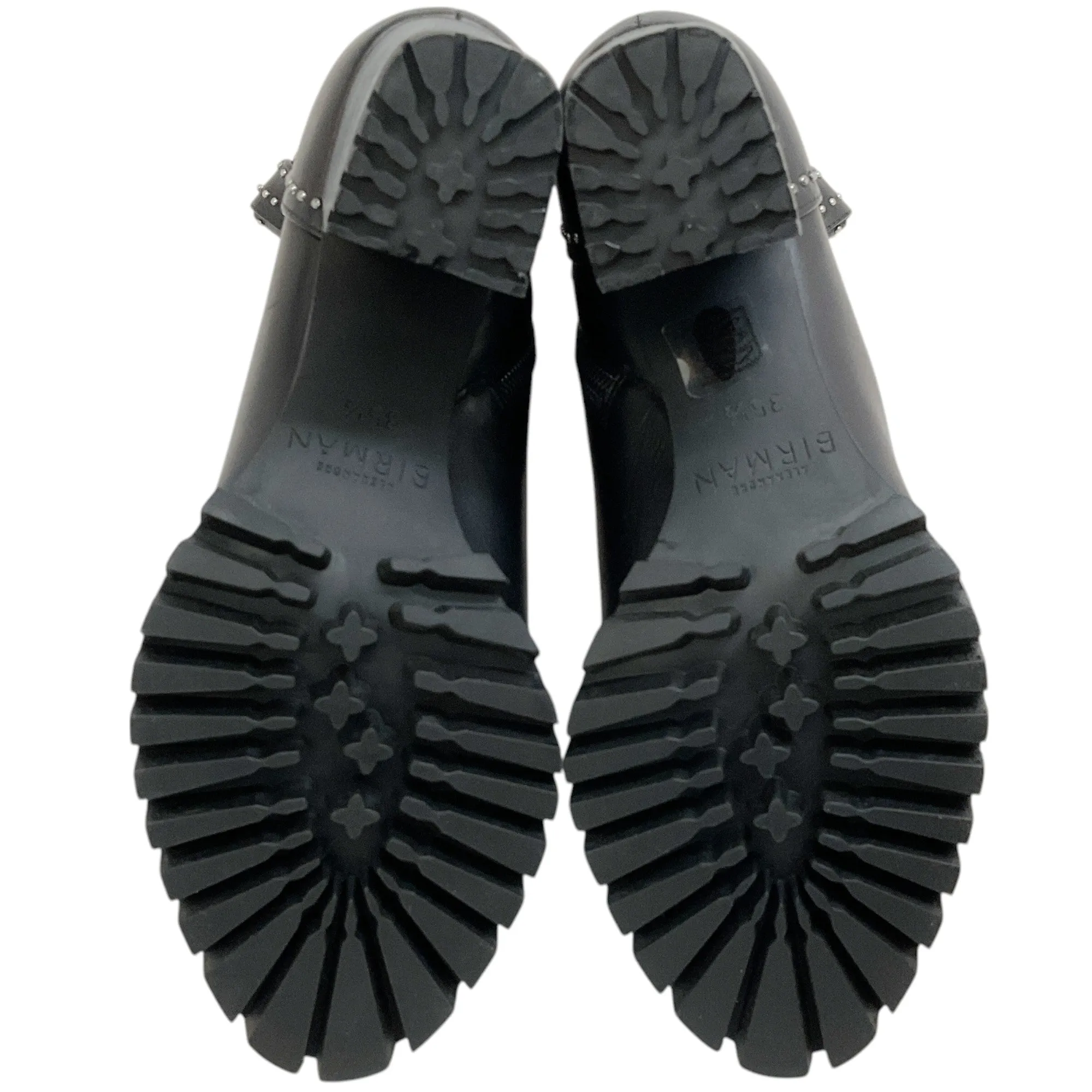 Alexandre Birman Black Studded Lace Up Evelyn Heeled Boots
