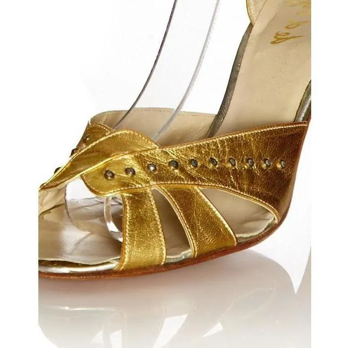 ARCHIVE - Gold Leather 1930s Shoes