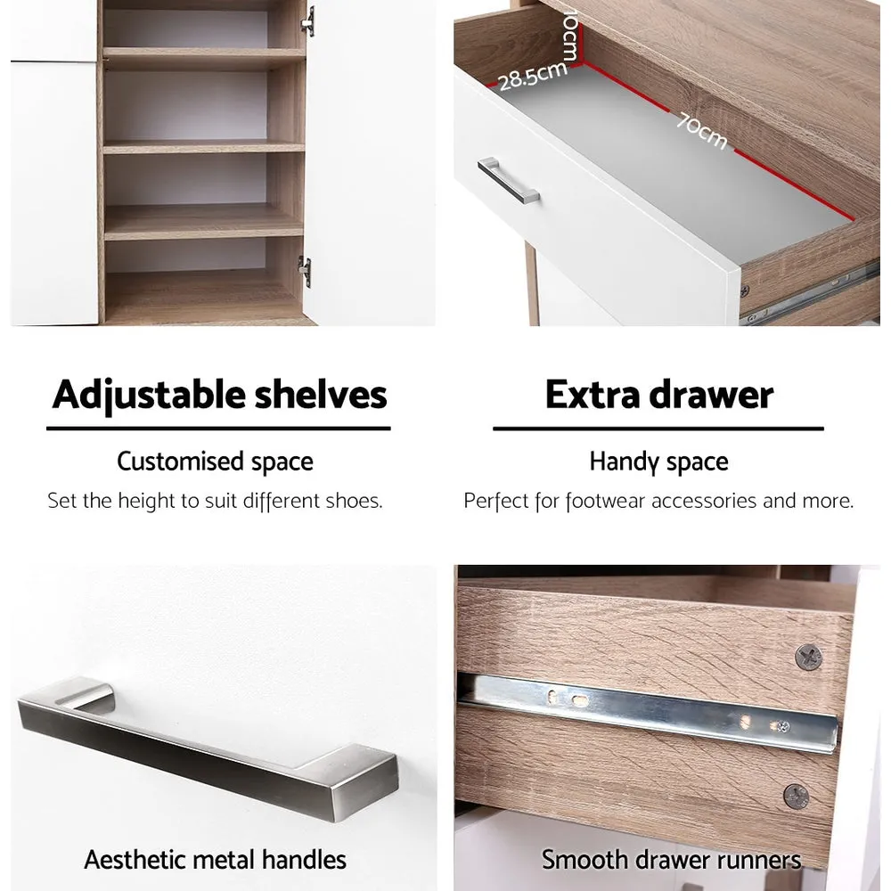 Artiss 26 Pairs Wooden Shoe Organiser Cabinet Storage Scandinavian