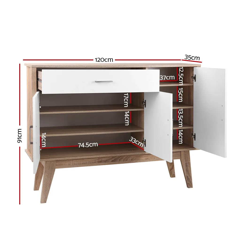 Artiss 26 Pairs Wooden Shoe Organiser Cabinet Storage Scandinavian