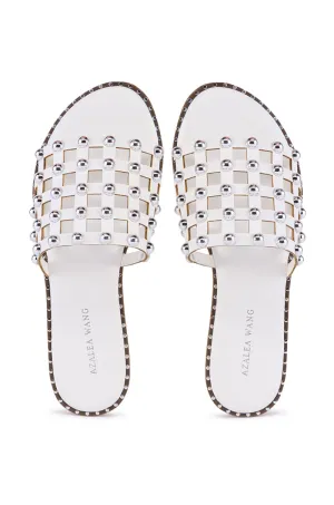 AZALEA WANG DOWE CAGED SANDAL IN WHITE