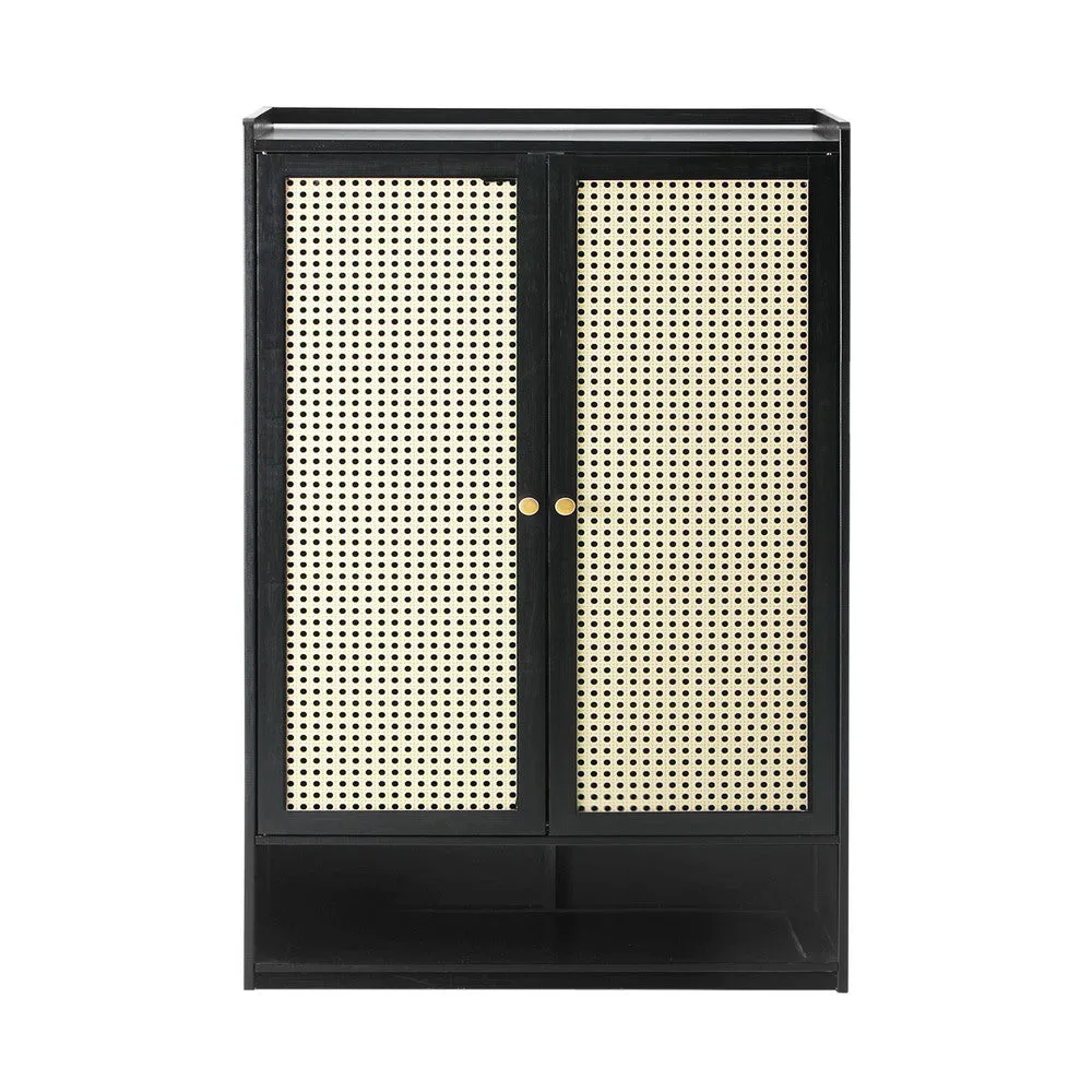 Bamboo Centrum Modern 30-70 Pair Shoe Cabinet  | Rattan Style Bamboo Shoe Storage Organiser
