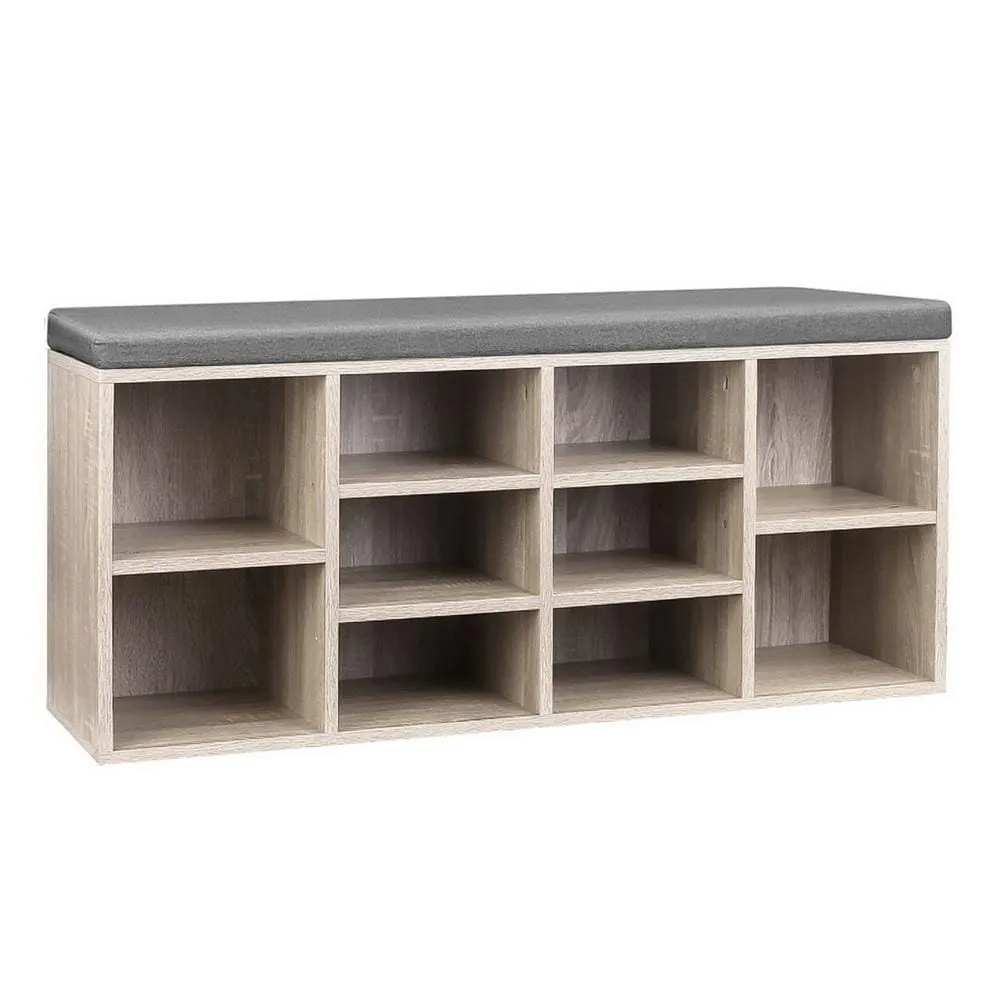 Bench Wooden Shoe Rack Storage 10 Pairs