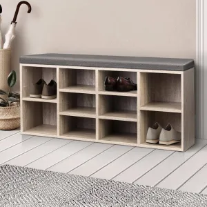 Bench Wooden Shoe Rack Storage 10 Pairs