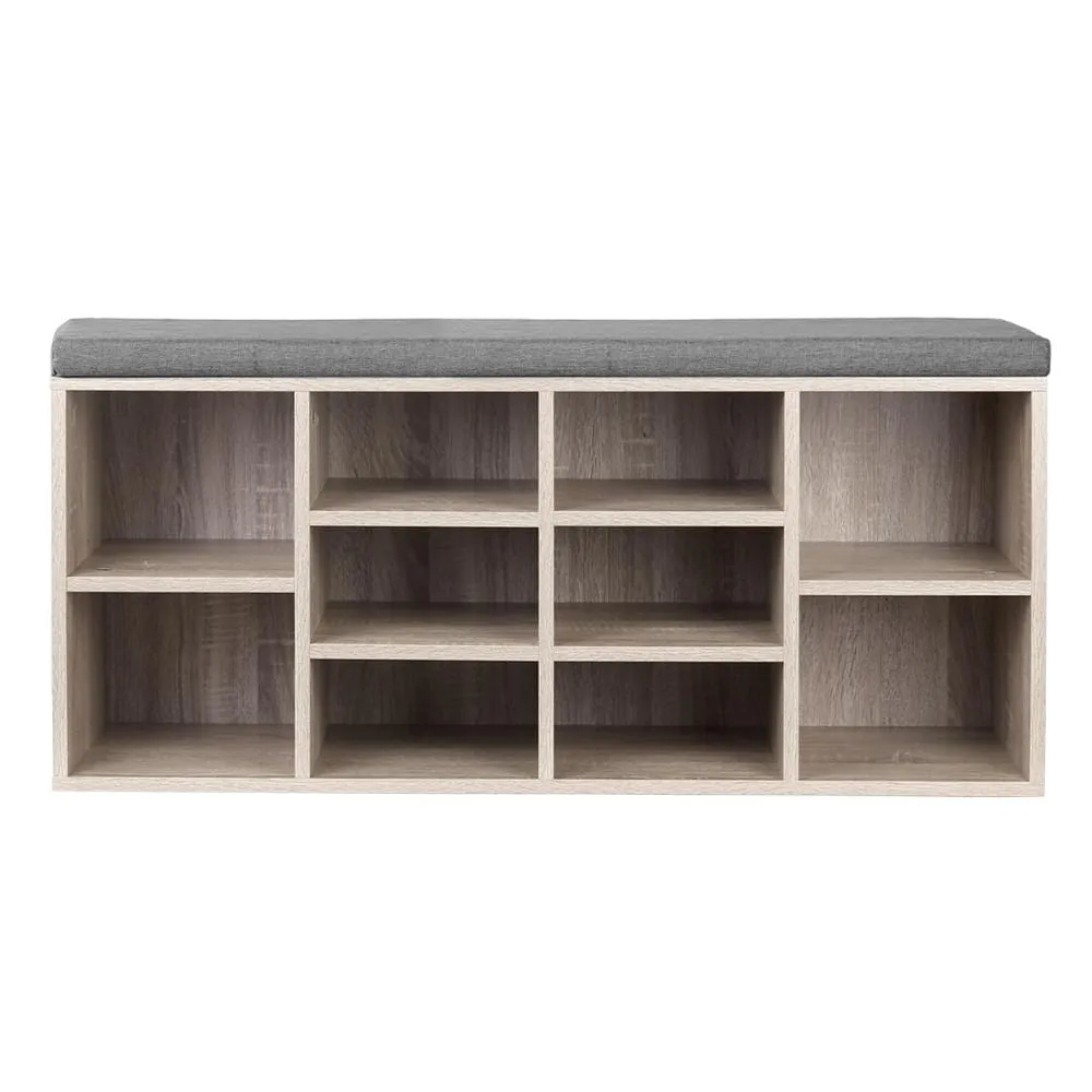 Bench Wooden Shoe Rack Storage 10 Pairs