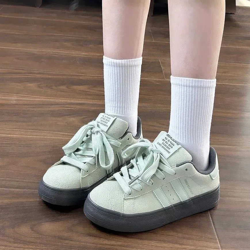 binfenxie  -  Retro Stripe Platform Sneakers for Women Fashion Casual Spring Autumn Board Shoes Female New Designer Zapatos De Mujer