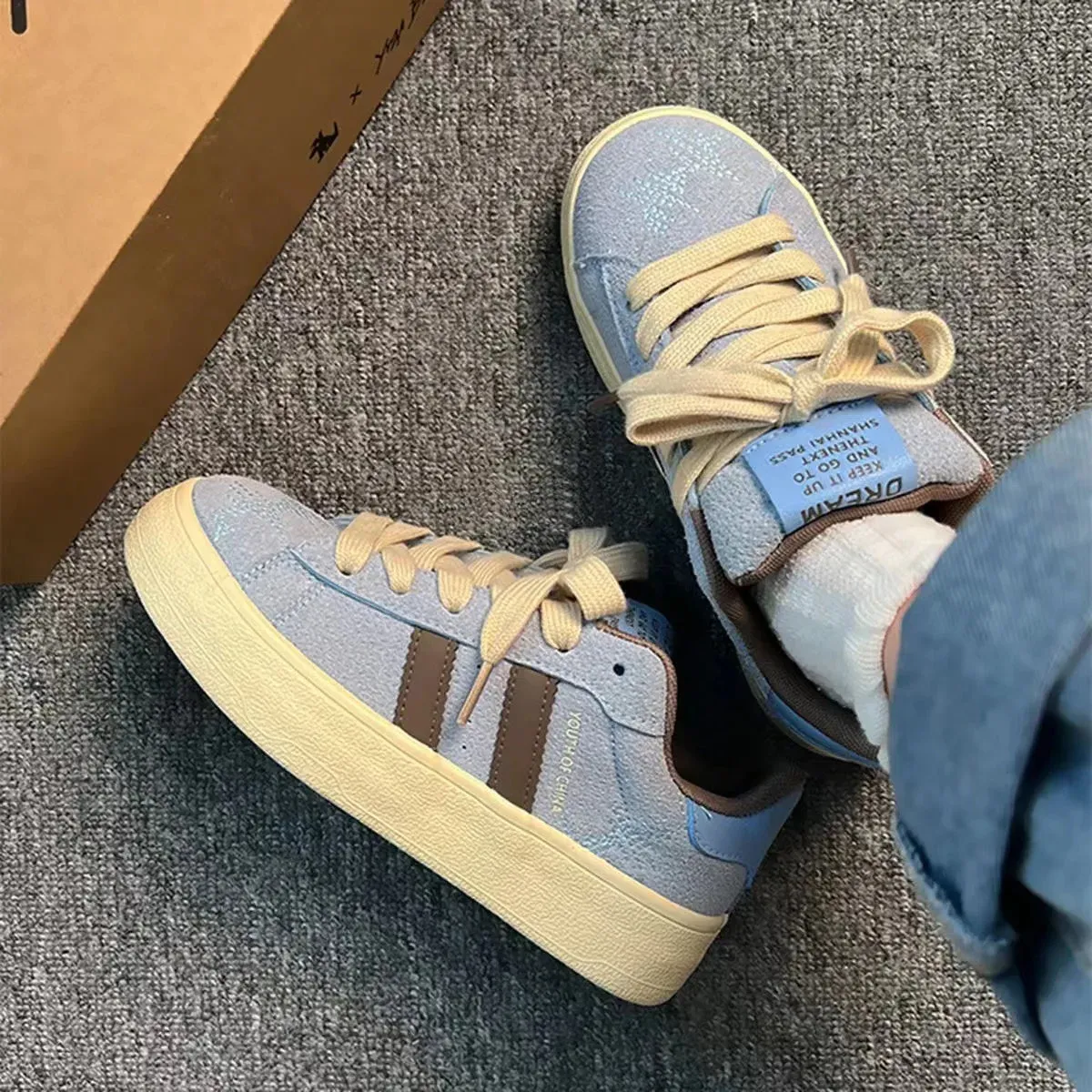 binfenxie  -  Retro Stripe Platform Sneakers for Women Fashion Casual Spring Autumn Board Shoes Female New Designer Zapatos De Mujer