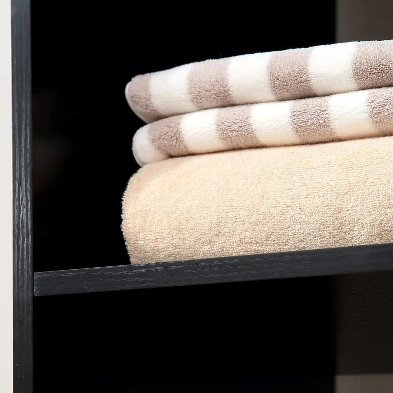 Black Mobile Wardrobe with Hanging Rod and Shelves