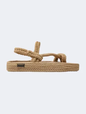 Bohonomad Hawaii Platform Rope  Women Lifestyle Sandals Beige