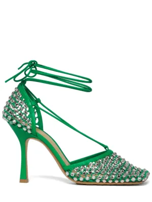 Bottega Veneta   90mm Sparkle stretch pumps 