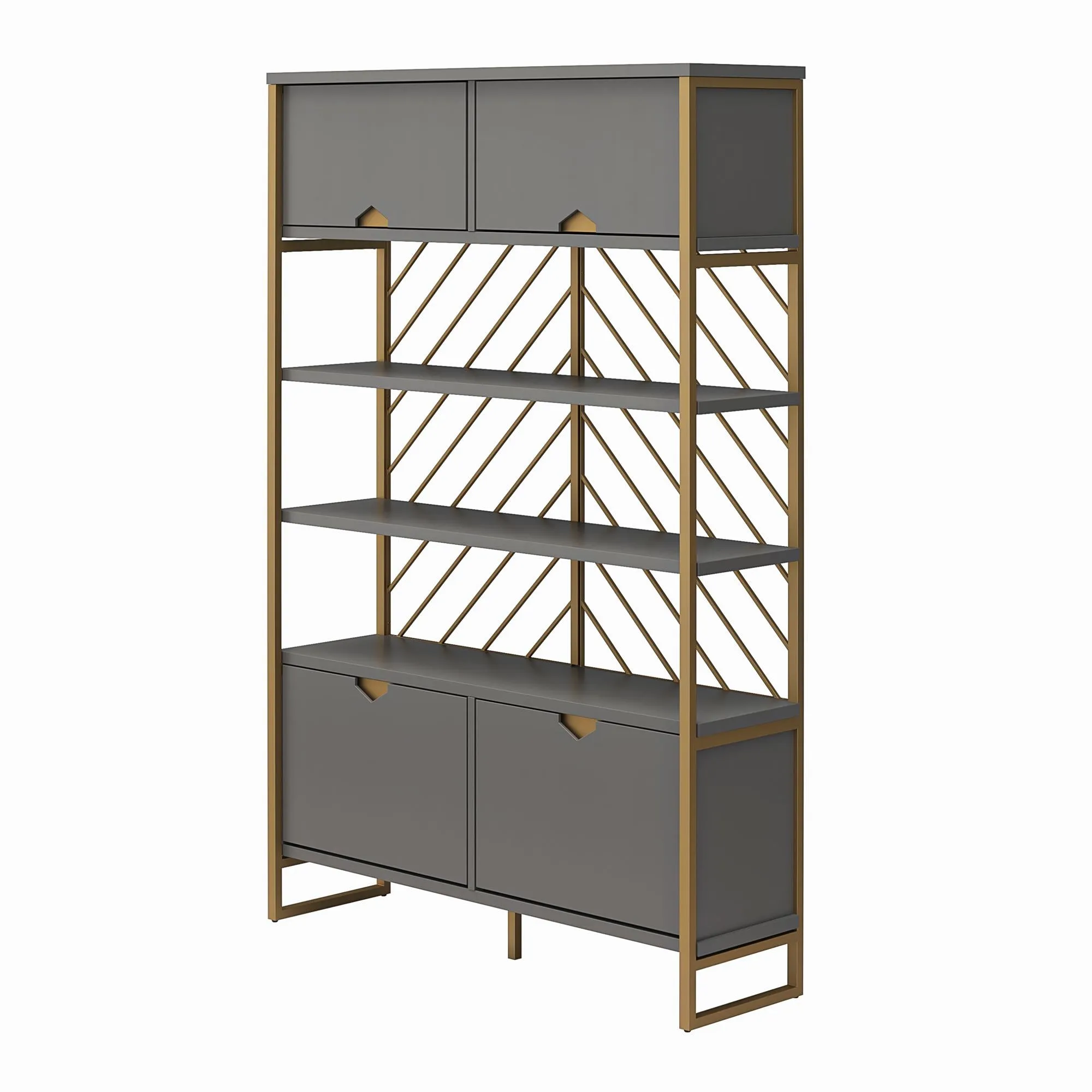 Brielle Shoe Storage Bookcase & Room Divider