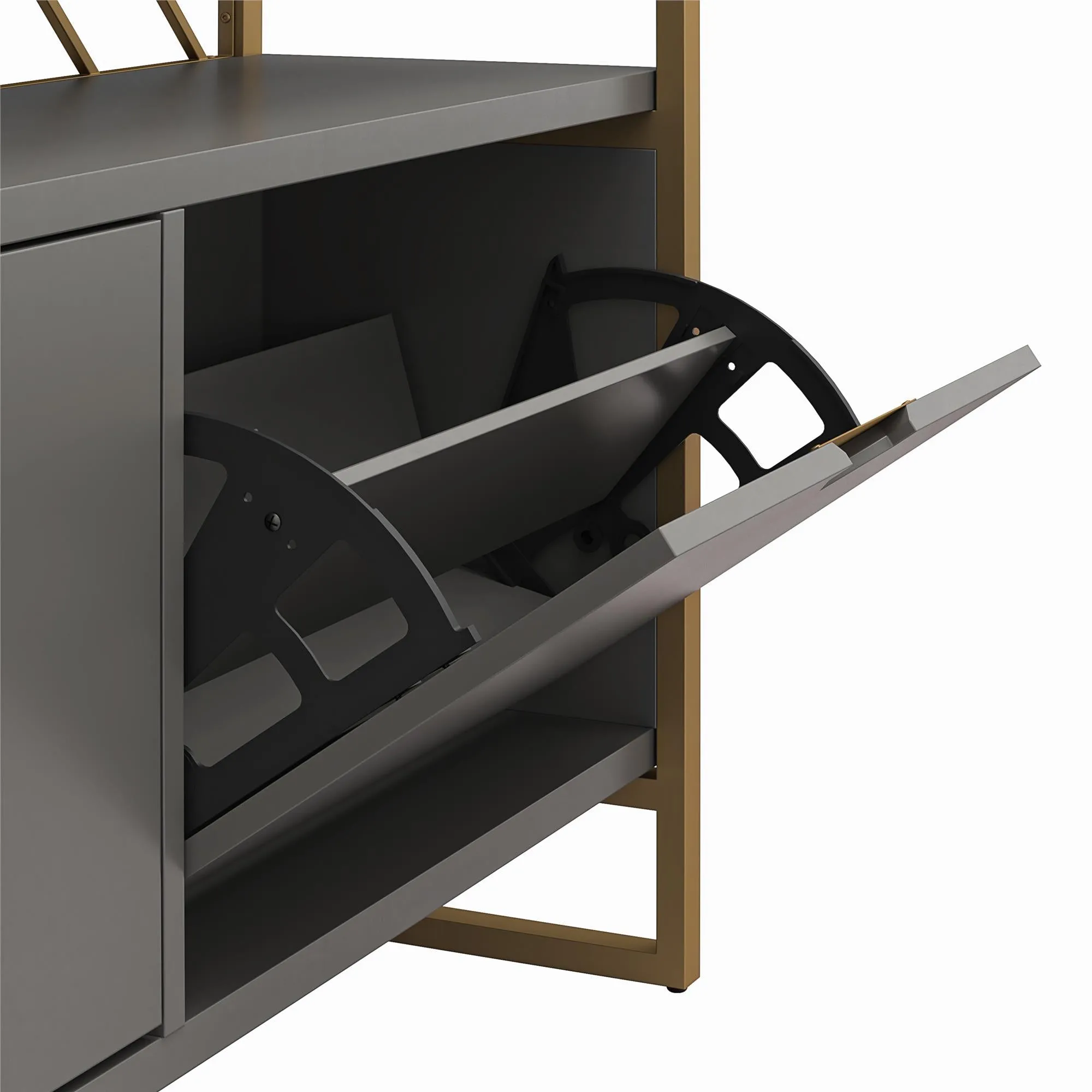 Brielle Shoe Storage Bookcase & Room Divider