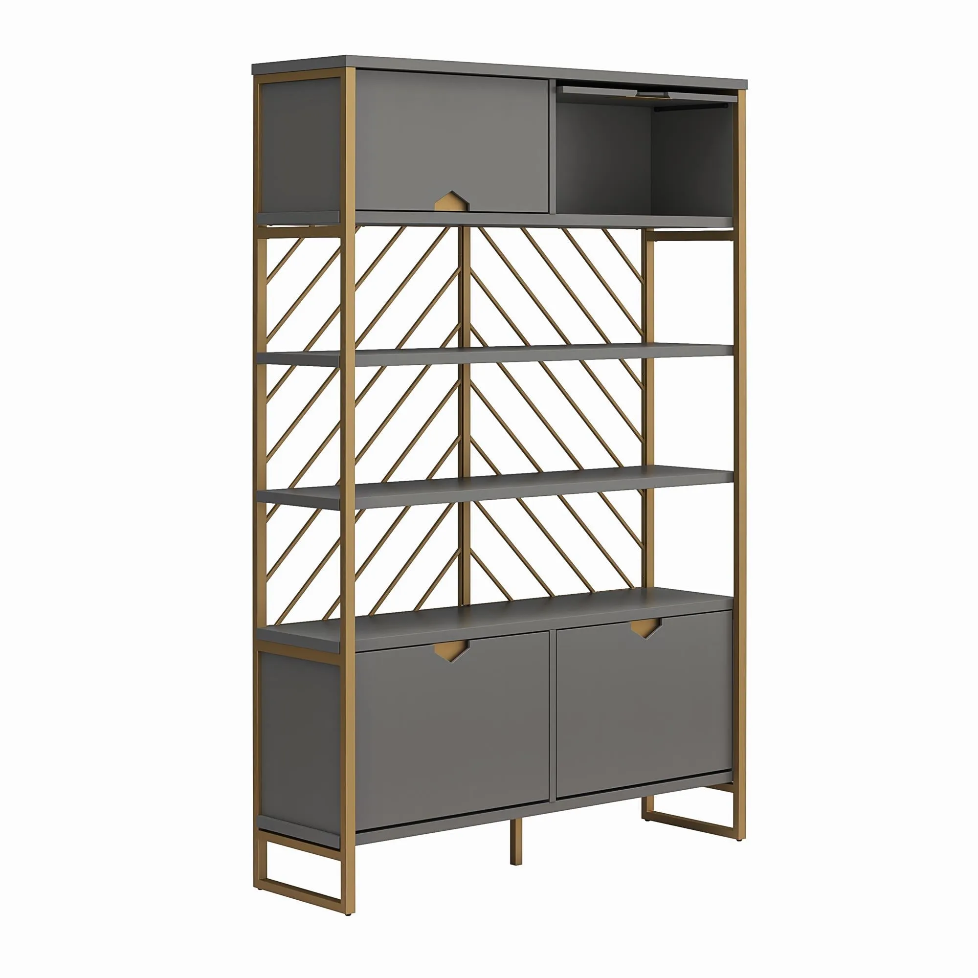 Brielle Shoe Storage Bookcase & Room Divider