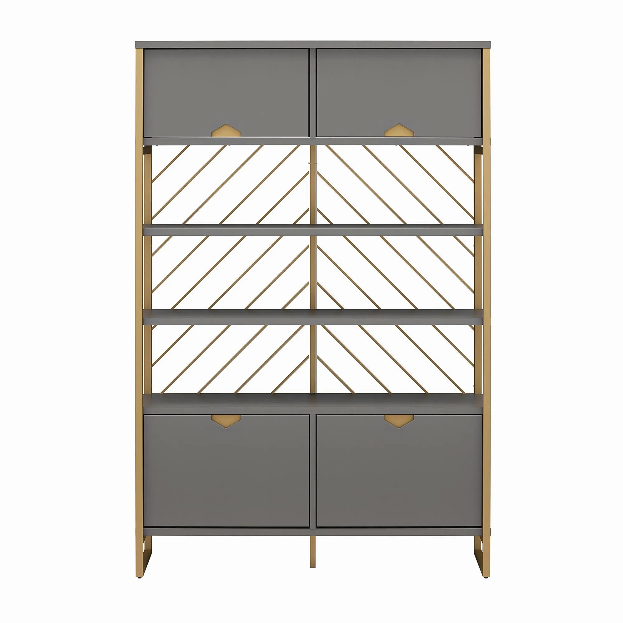 Brielle Shoe Storage Bookcase & Room Divider