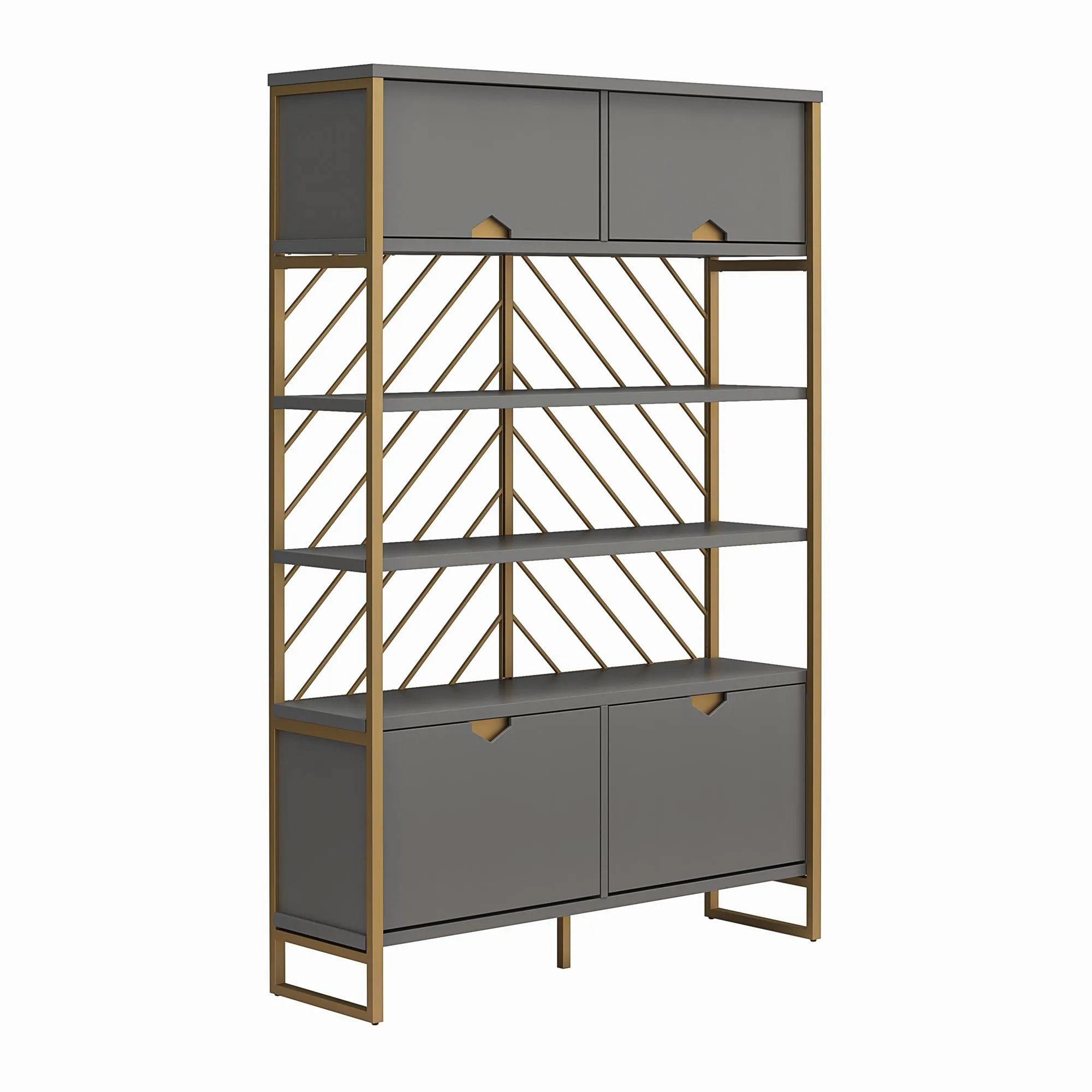 Brielle Shoe Storage Bookcase & Room Divider