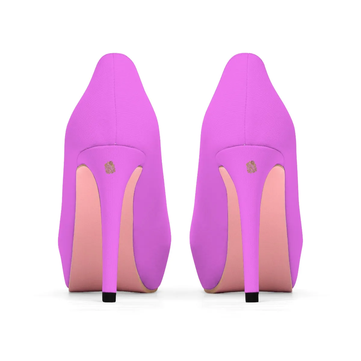 Bright Pink Heels, Solid Color Luxury Premium Women's Platform 4" Heels (US Size: 5-11)