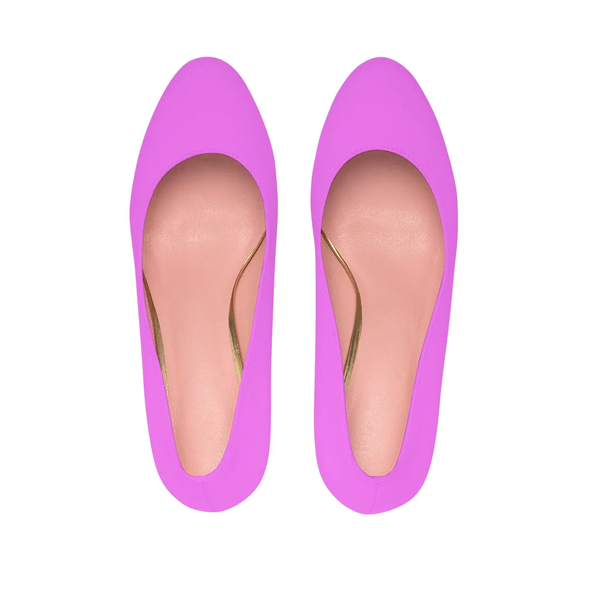 Bright Pink Heels, Solid Color Luxury Premium Women's Platform 4" Heels (US Size: 5-11)
