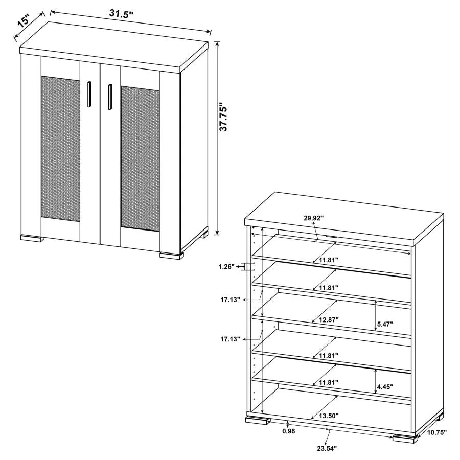 Bristol Brown Shoe Cabinet