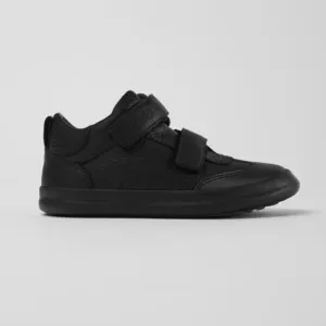 Camper Boy's Black Leather & Textile 'Pursuit' Boots