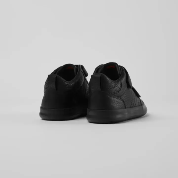 Camper Boy's Black Leather & Textile 'Pursuit' Boots