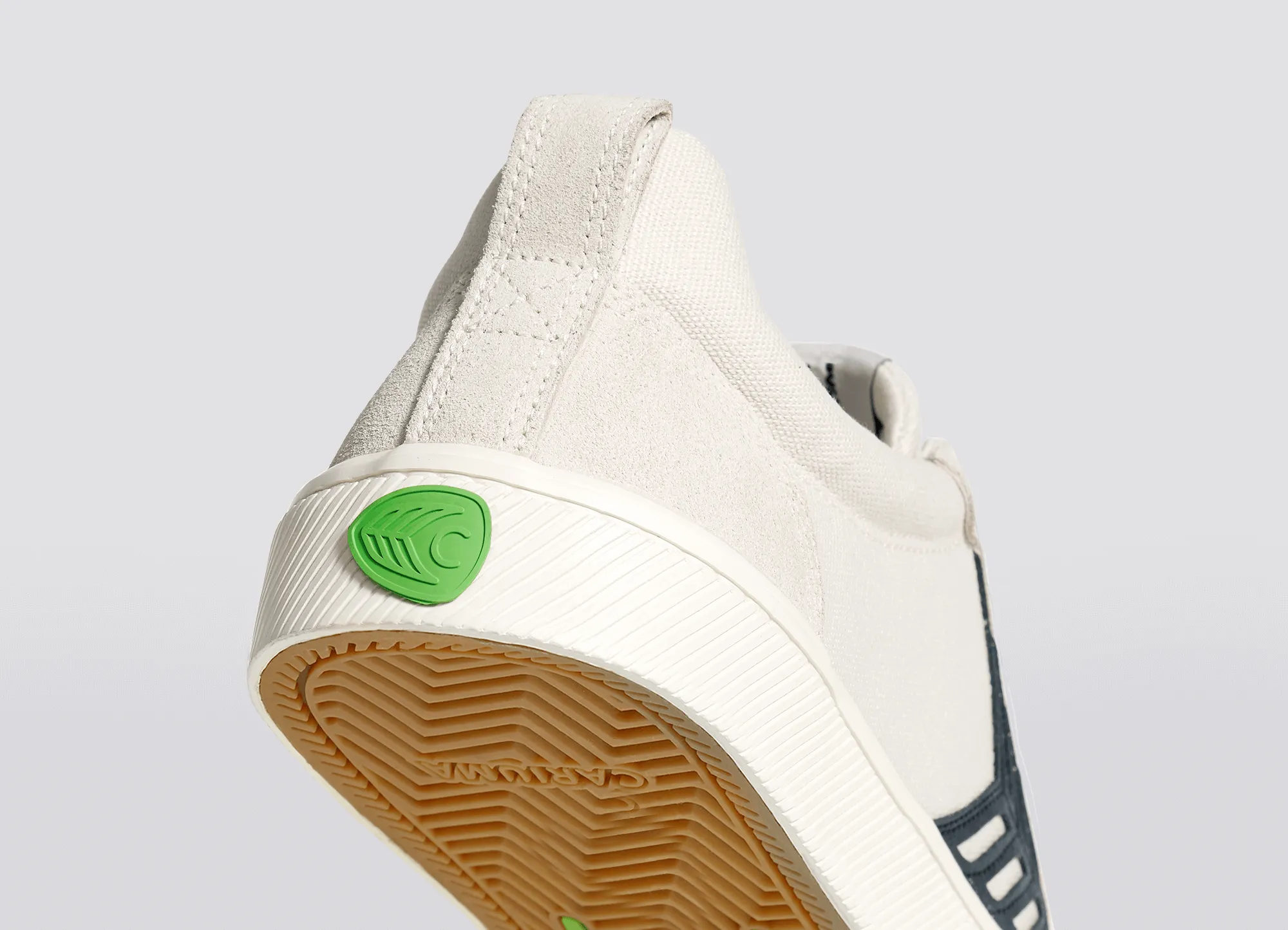 CATIBA PRO Skate Vintage White Suede and Canvas Black Logo Sneaker Women