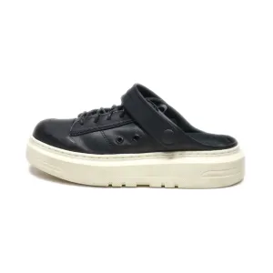 Charles & Keith Hart Slingback Platform Slip-On Shoes Leather Black Colour For Kids