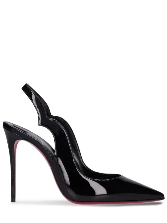 Christian Louboutin   100mm Hot Chick patent slingback pumps 