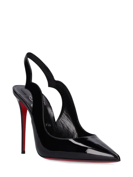 Christian Louboutin   100mm Hot Chick patent slingback pumps 