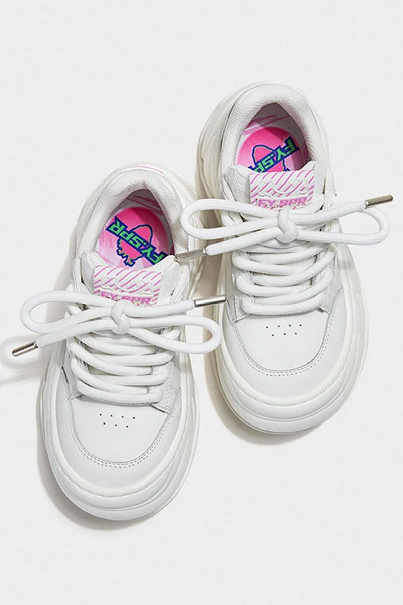 Chunky Platform White Shoes