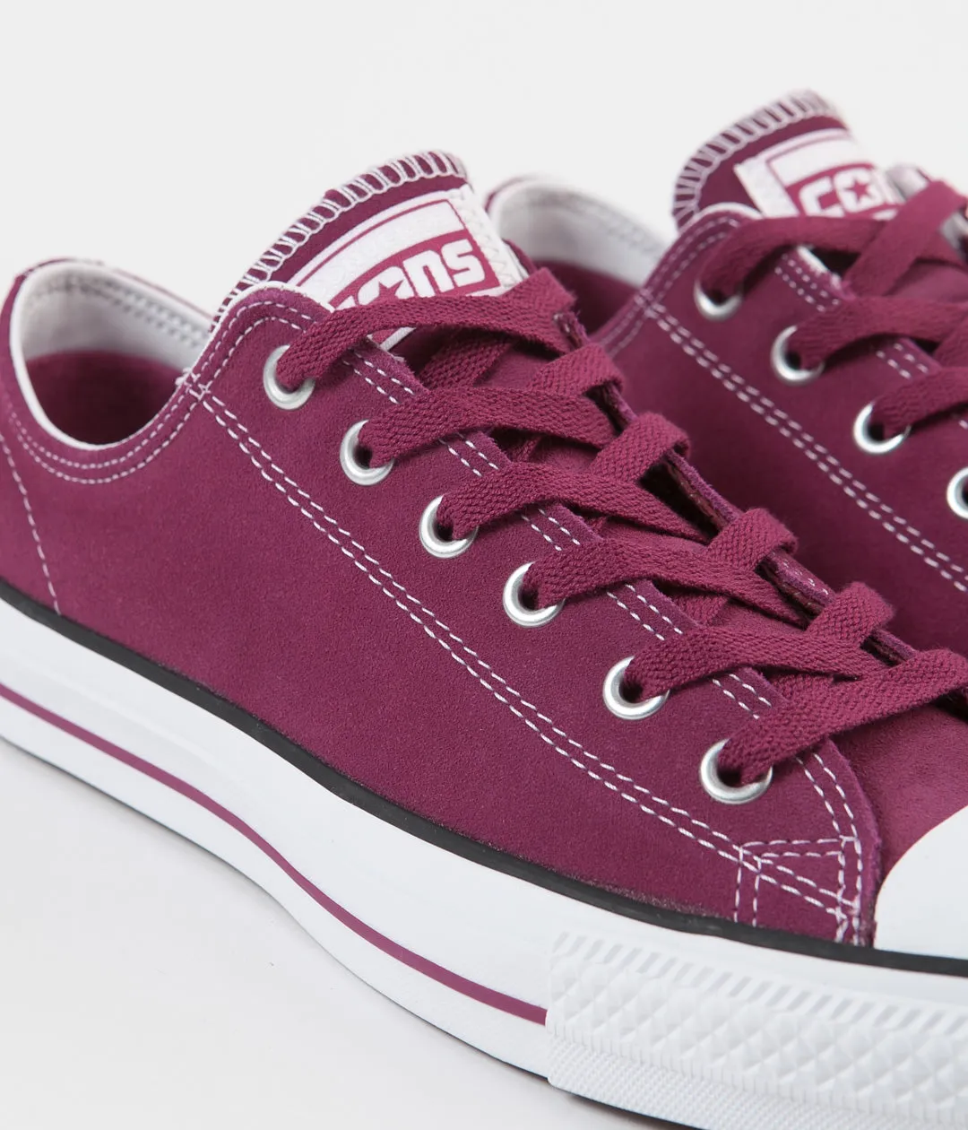 Converse CTAS Pro Ox Shoes - Rose Maroon / White / Rose Maroon