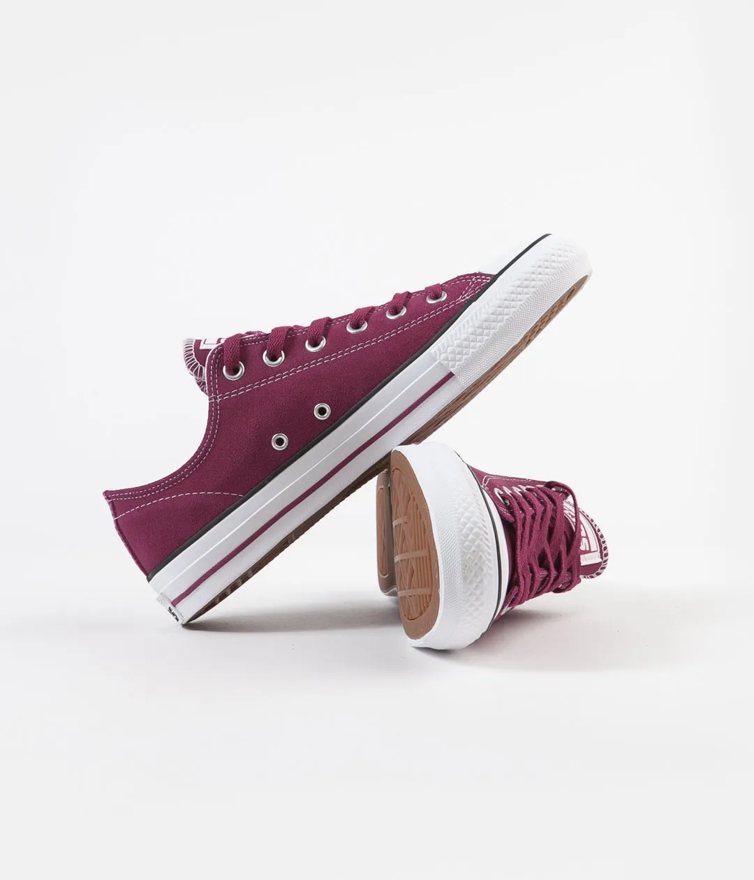 Converse CTAS Pro Ox Shoes - Rose Maroon / White / Rose Maroon